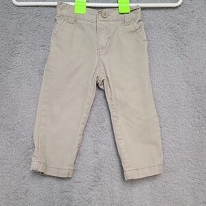 Crazy 8 Toddler Boys Khaki Pants Size 12–18 Months Elastic Waist / Hook Cotton